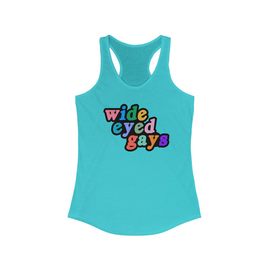 Wide Eyed Gays Racerback Tank