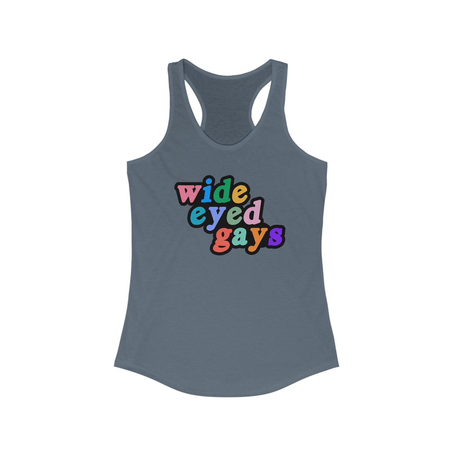 Wide Eyed Gays Racerback Tank
