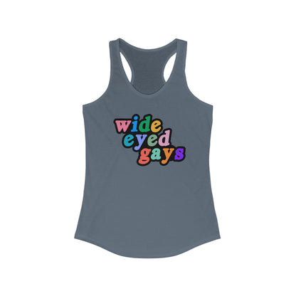 Wide Eyed Gays Racerback Tank