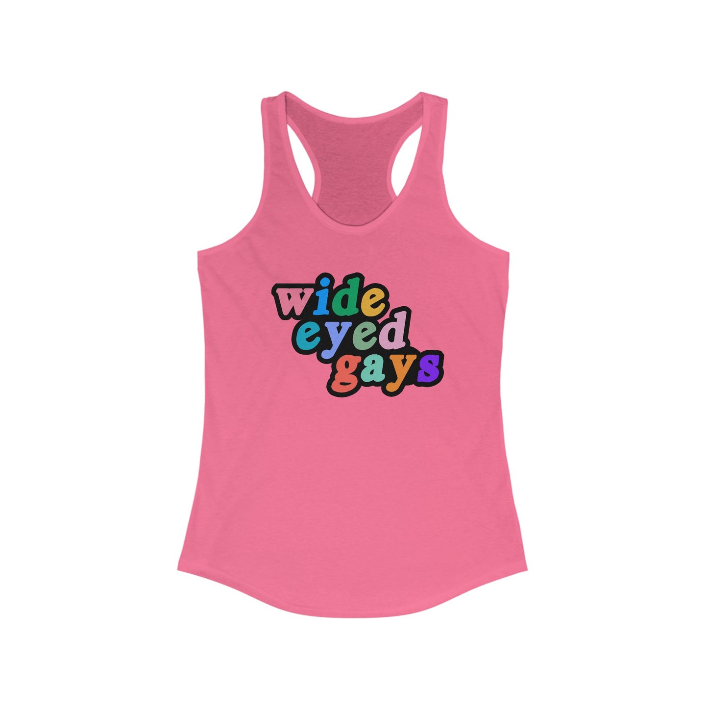 Wide Eyed Gays Racerback Tank