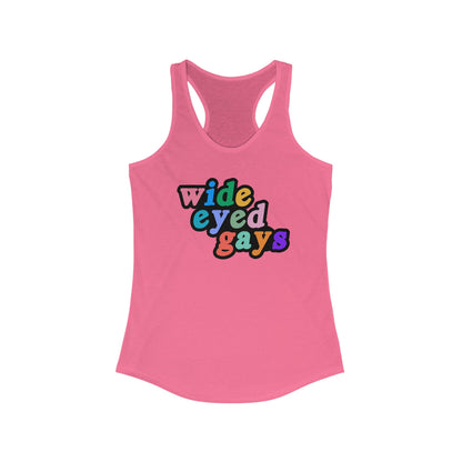 Wide Eyed Gays Racerback Tank