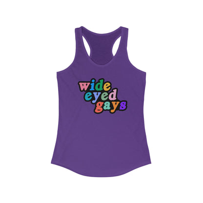 Wide Eyed Gays Racerback Tank