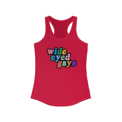 Wide Eyed Gays Racerback Tank