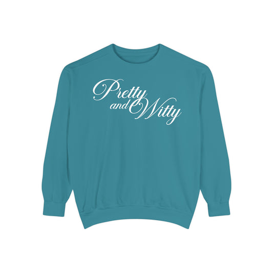 Pretty and Witty Comfort Colors Crewneck Sweater