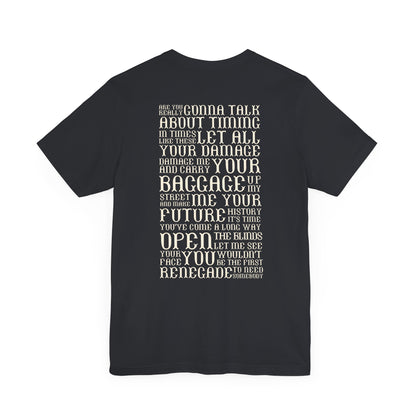 Renegade (lyrics on back) tshirt