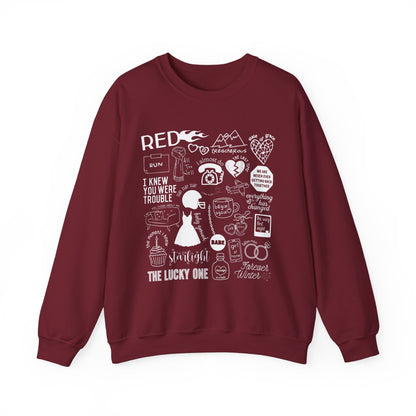 Red Collage Crewneck Sweatshirt