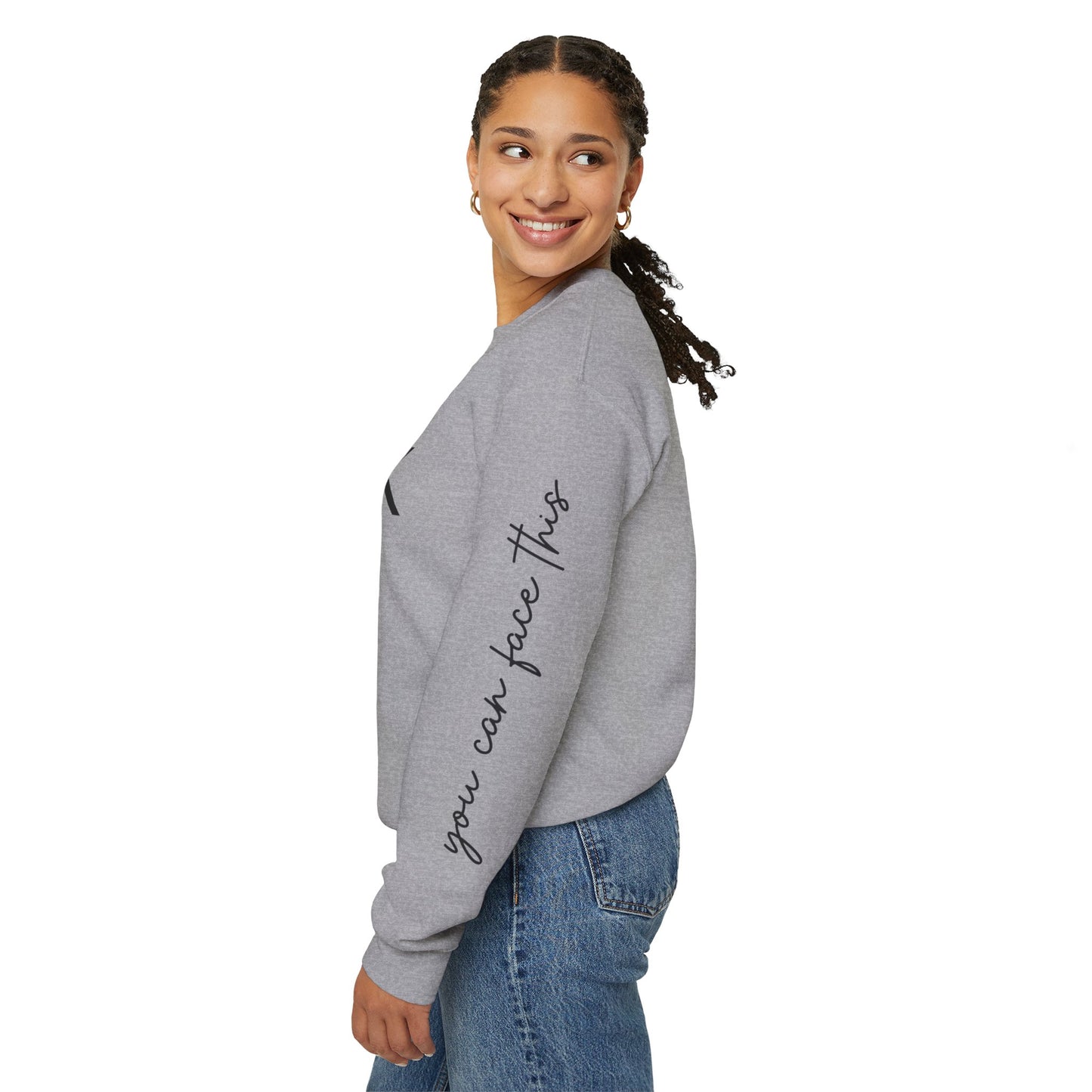 YOYOK You Can Face This Crewneck Sweatshirt