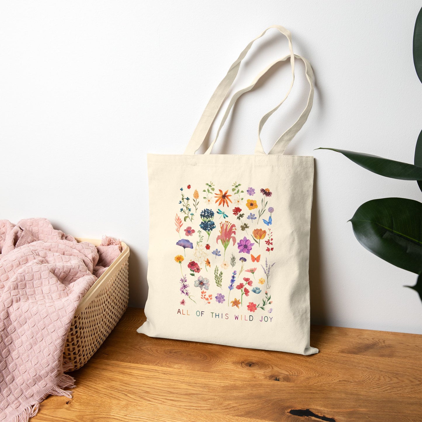 Wild Joy Cotton Canvas Tote Bag