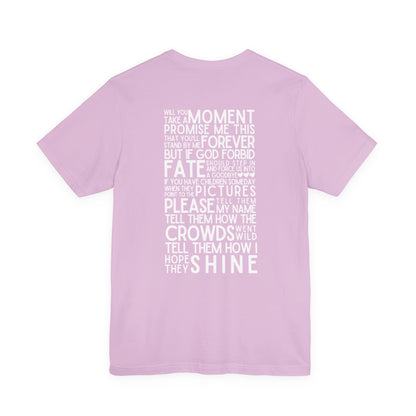 Long Live (lyrics on back) Tshirt