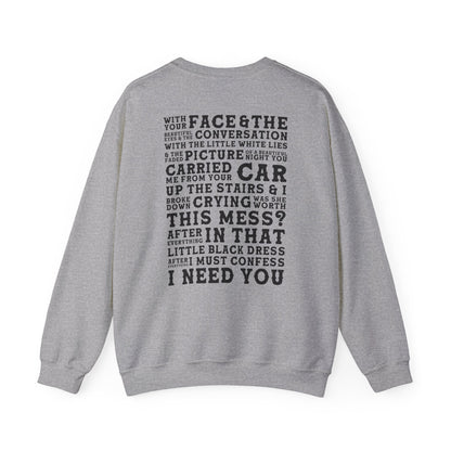 The Other Side Of The Door (lyrics on back) Crewneck Sweatshirt