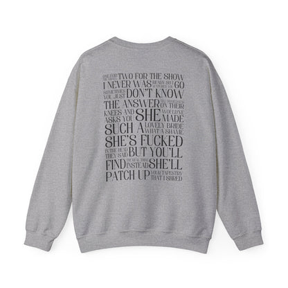Champagne Problems (lyrics on back) Crewneck Sweatshirt