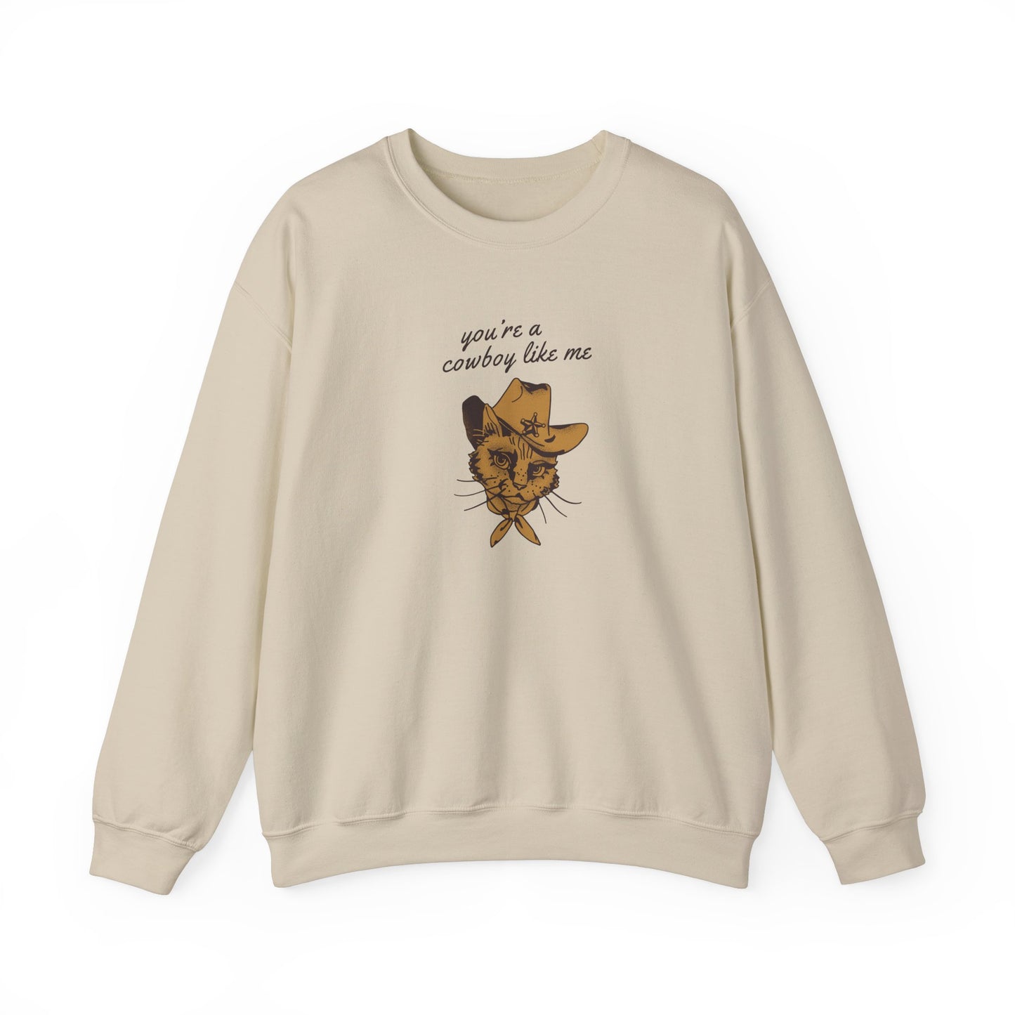 Cowboy Like Me Cat Crewneck Sweatshirt