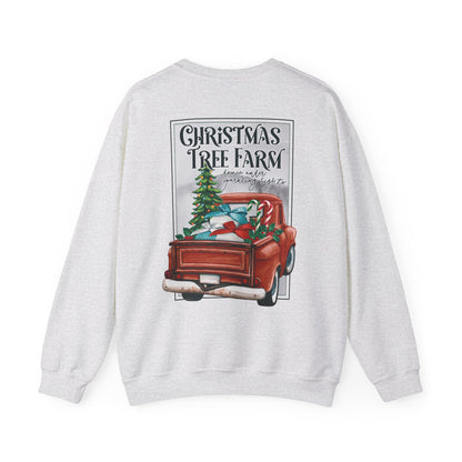 Christmas Tree Farm Crewneck Sweater (image on back)