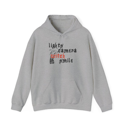 Lights Camera Witch Smile Hoodie